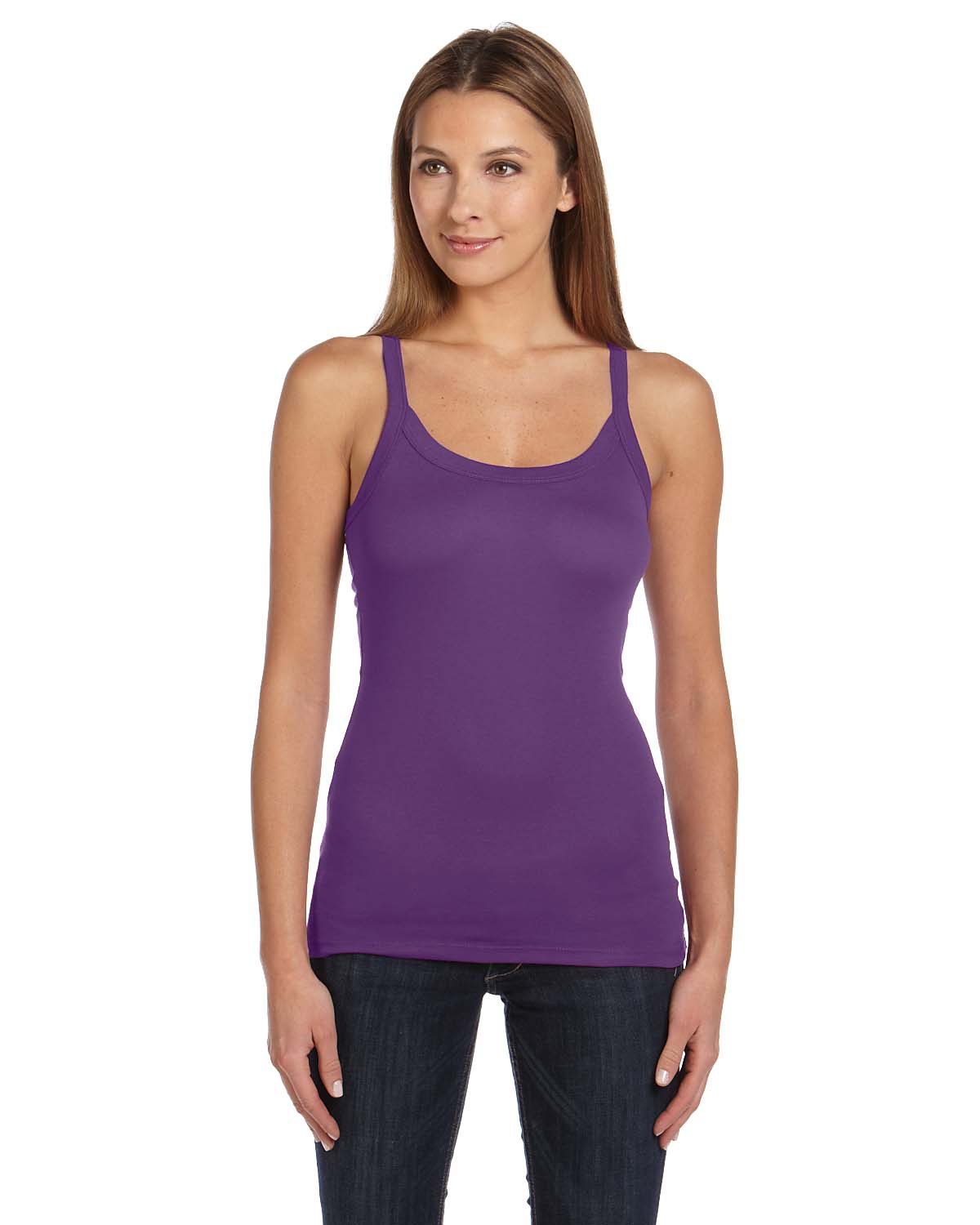 Bella + Canvas Ladies\' Sheer Mini Rib Thin Strap Tank