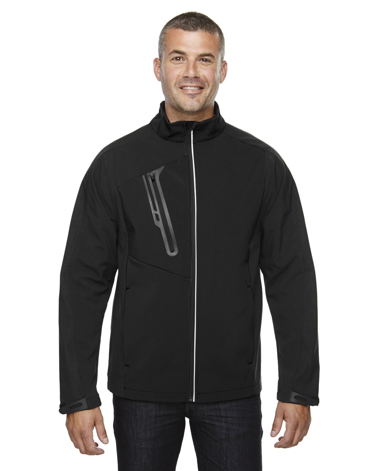 [AB] North End Men's Terrain Colorblock Soft Shell with Embossed Print