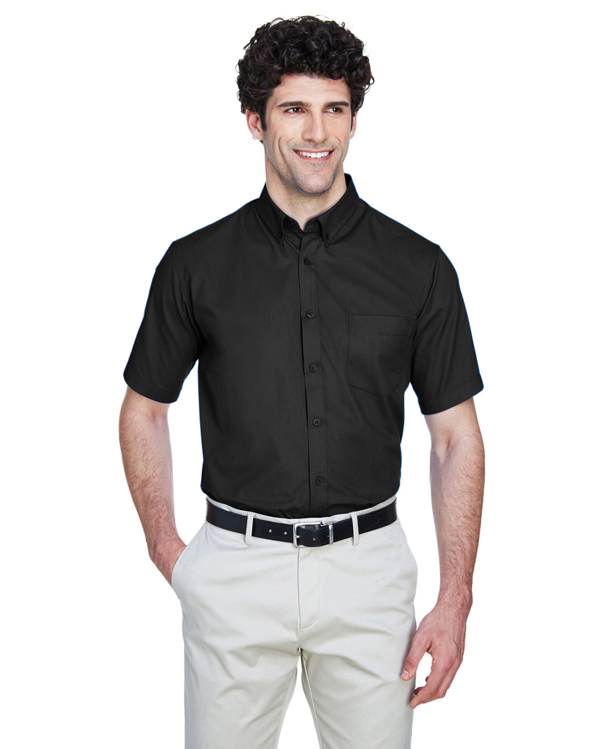 Core 365 Men\'s Optimum Short-Sleeve Twill Shirt 
