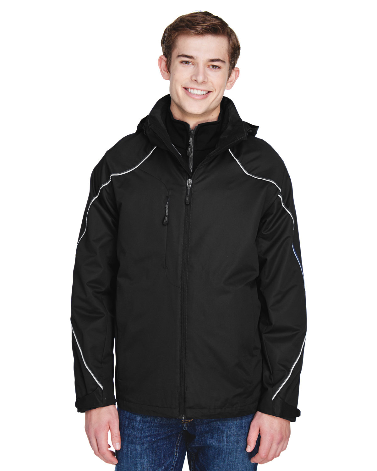 [AB] North End Men's Angle 3-in-1 Jacket with Bonded Fleece Liner