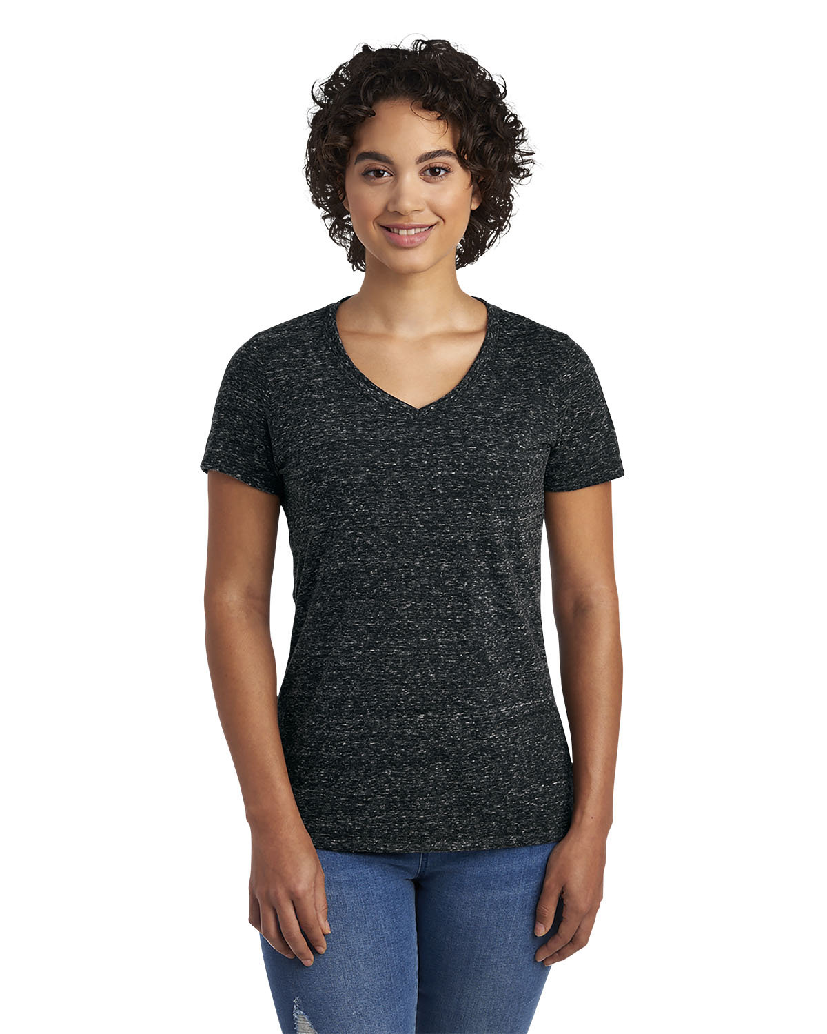 [AB] Jerzees Ladies' Snow Heather V-Neck T-Shirt