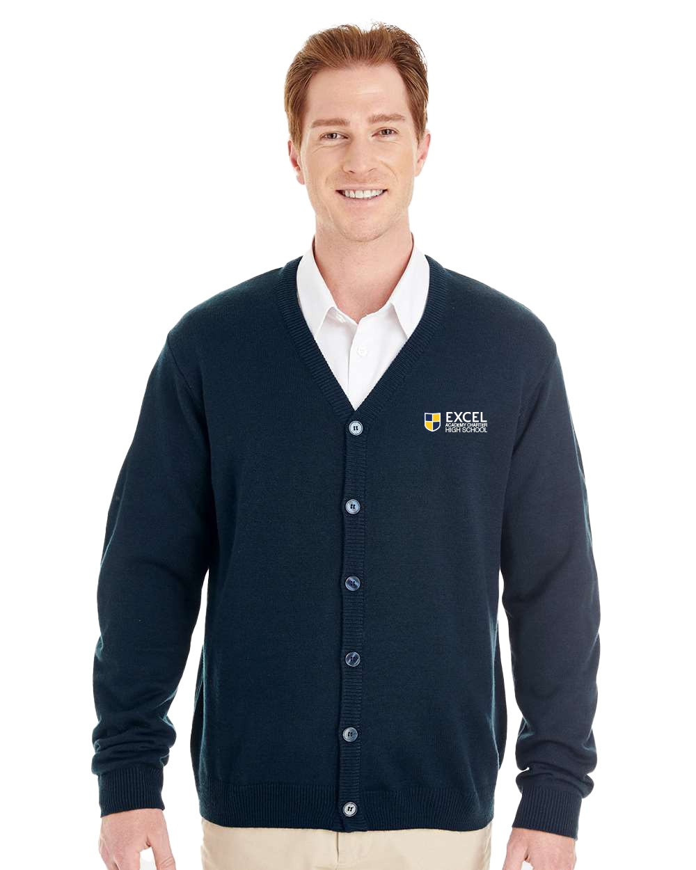 Excel Men\'s Pilbloc™ V-Neck Button Cardigan Sweater