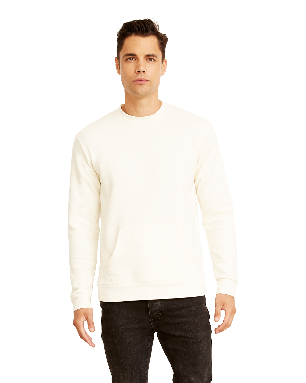 Next Level Unisex Long-Sleeve Crew with Pocket