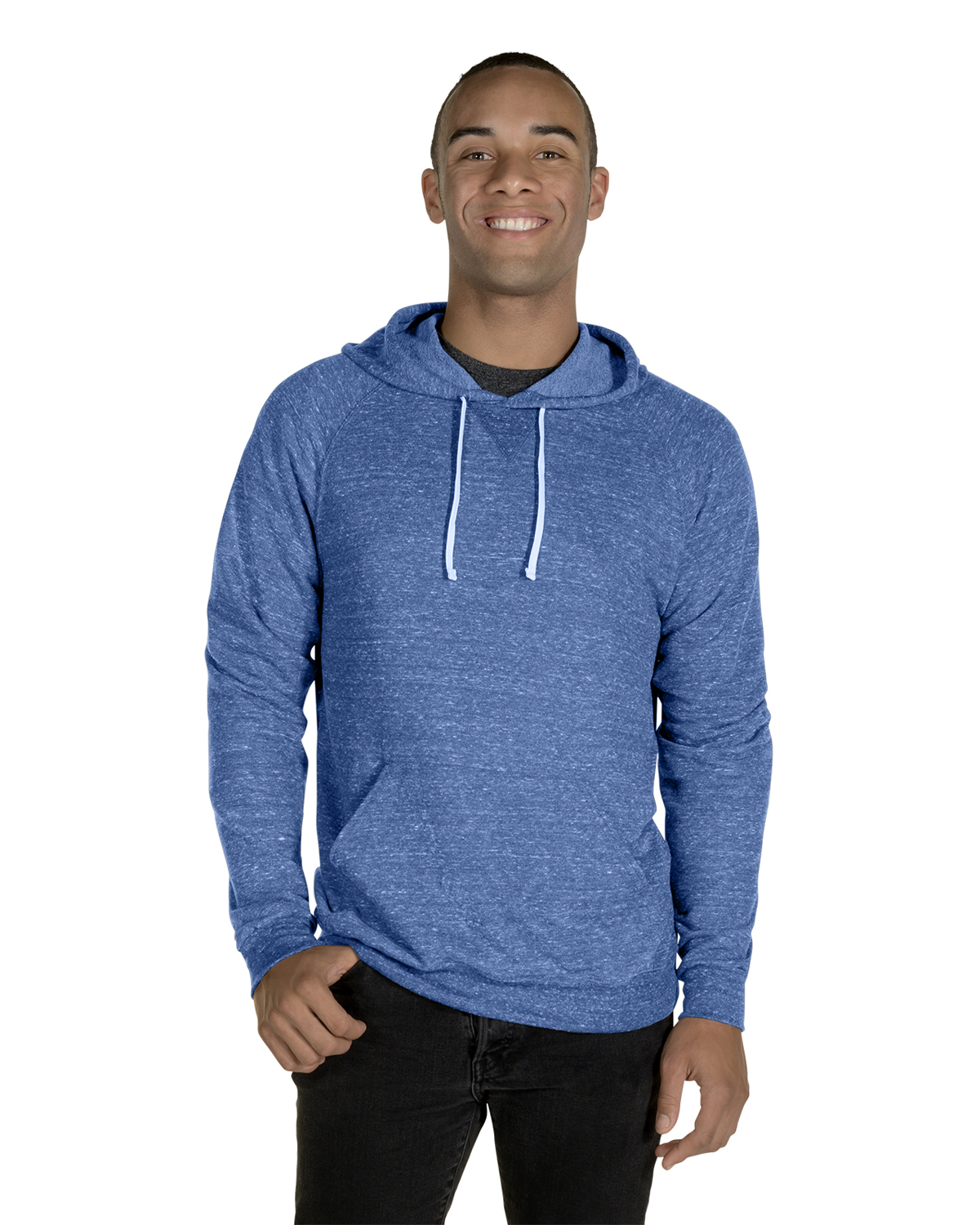 90MR Jerzees Adult 7.2 oz., Snow Heather Raglan Hood