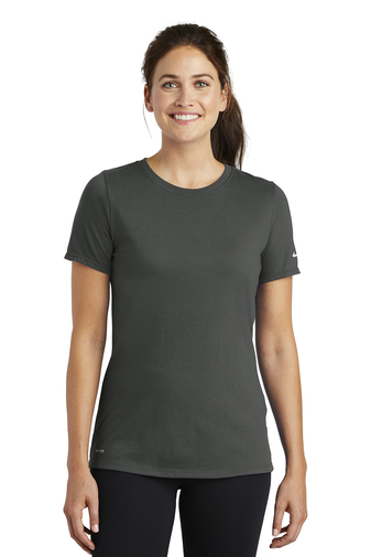 NKBQ523 Nike Ladies Dri-FIT Cotton/Poly Scoop Neck Tee