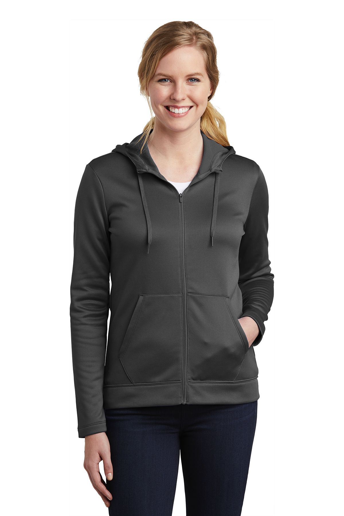 NKAH6264 Nike Ladies Therma-FIT Full-Zip Fleece Hoodie