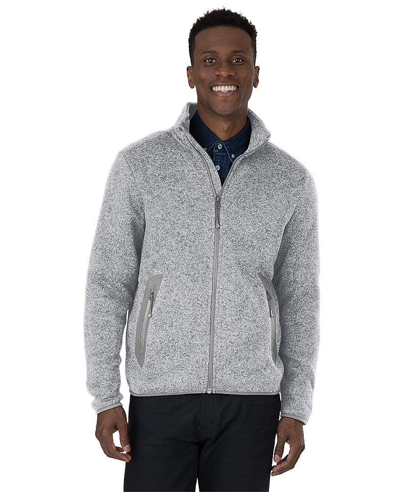 CHARLES RIVER APPAREL MEN\'S HEATHERED FLEECE JACKET