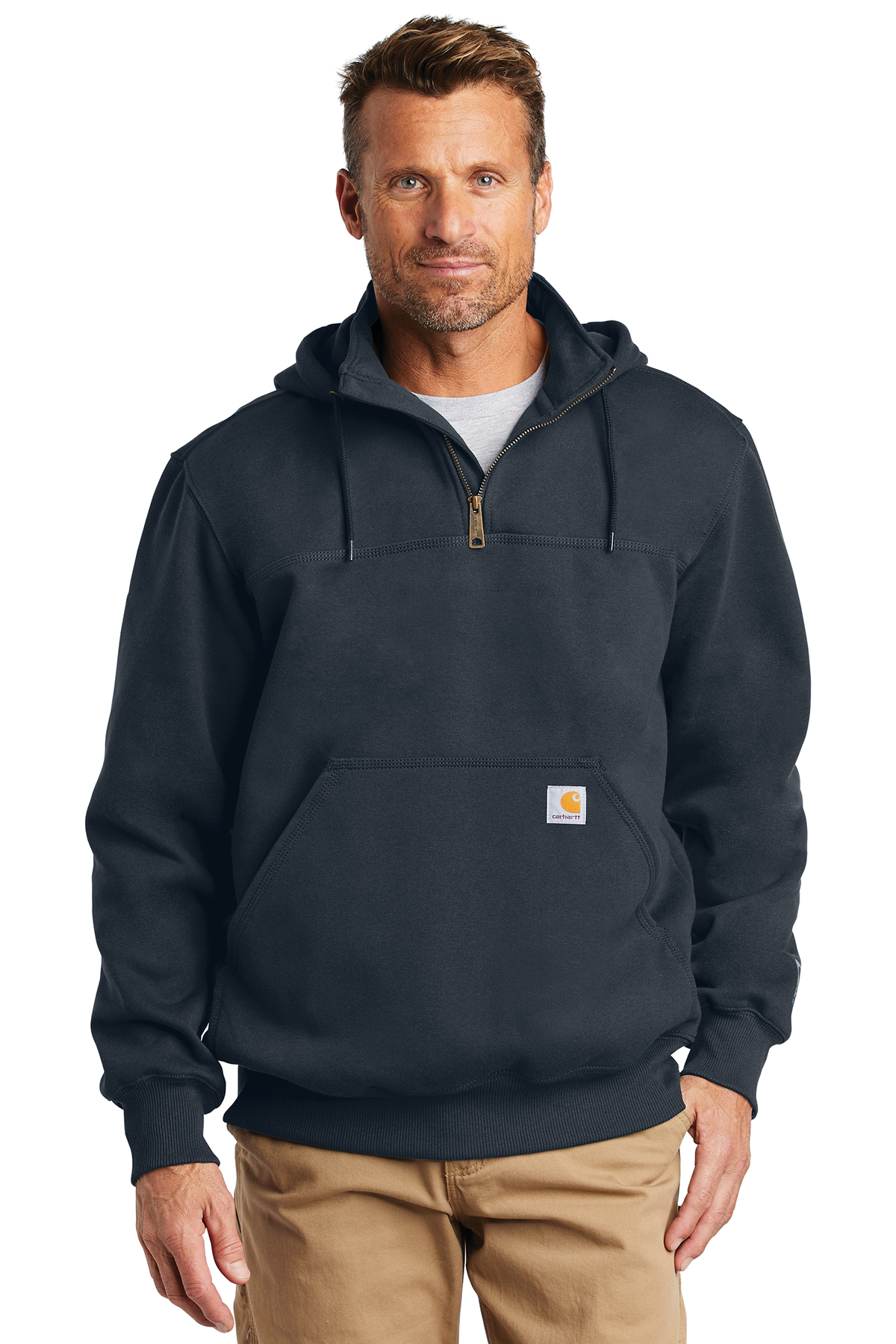 CT100617 Carhartt ® Rain Defender ® Paxton Heavyweight Hooded Zip Mock Sweatshirt