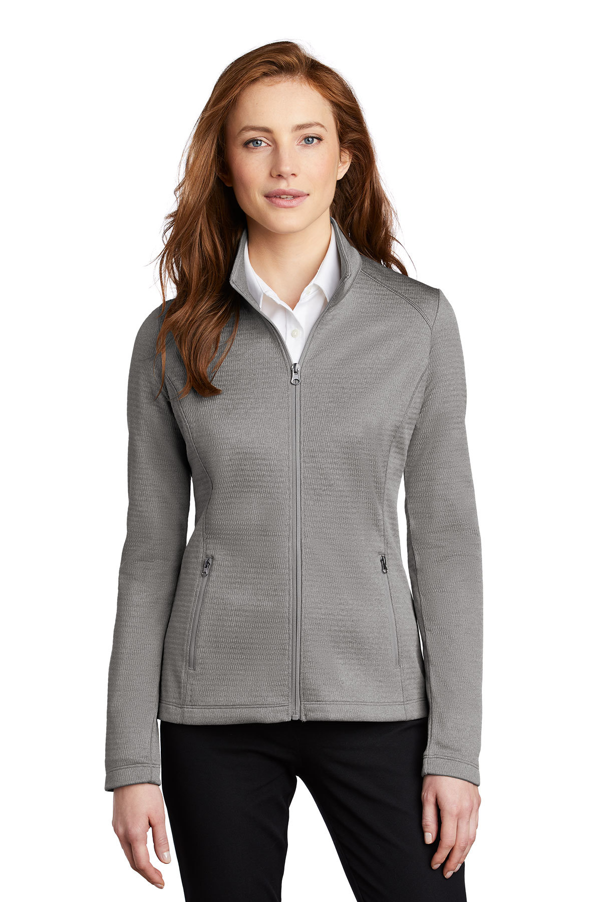 L249  Port Authority Â® Ladies Diamond Heather Fleece Full-Zip Jacket