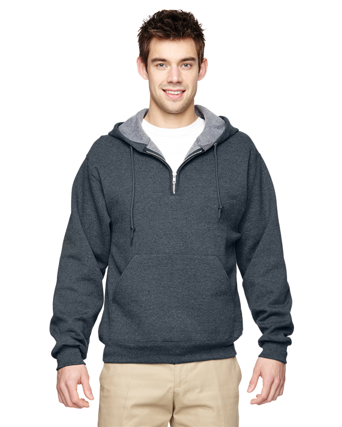 994MR   Jerzees Adult 8 oz. NuBlend® Fleece Quarter-Zip Pullover Hood