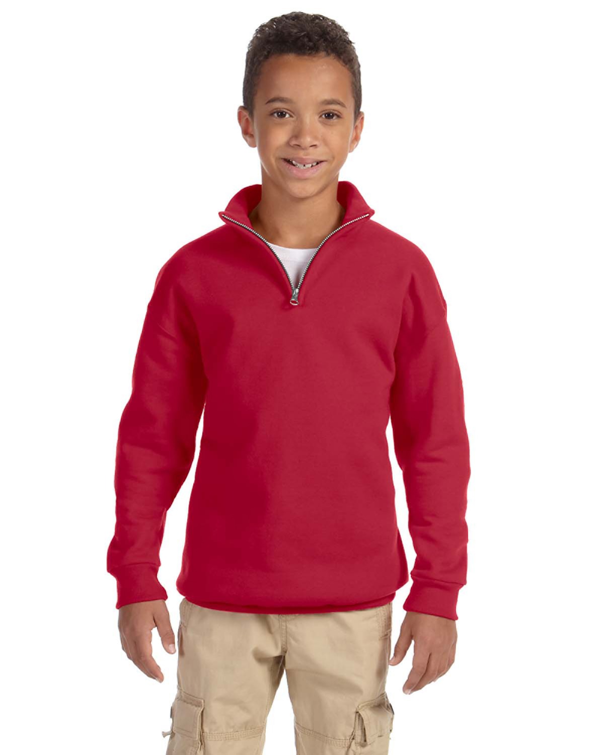 995Y   Jerzees Youth 8 oz. NuBlendÂ® Quarter-Zip Cadet Collar Sweatshirt