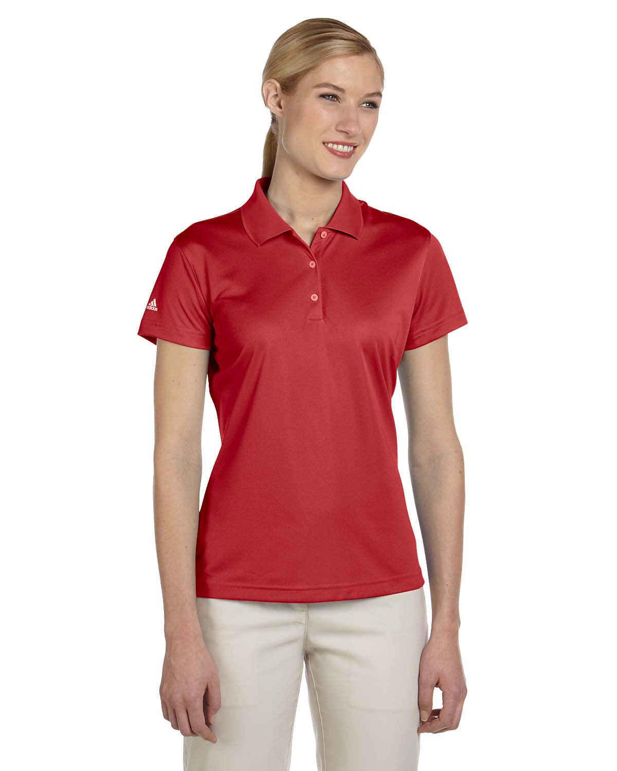 A131 adidas Golf Ladies\' climalite Basic Short-Sleeve Polo