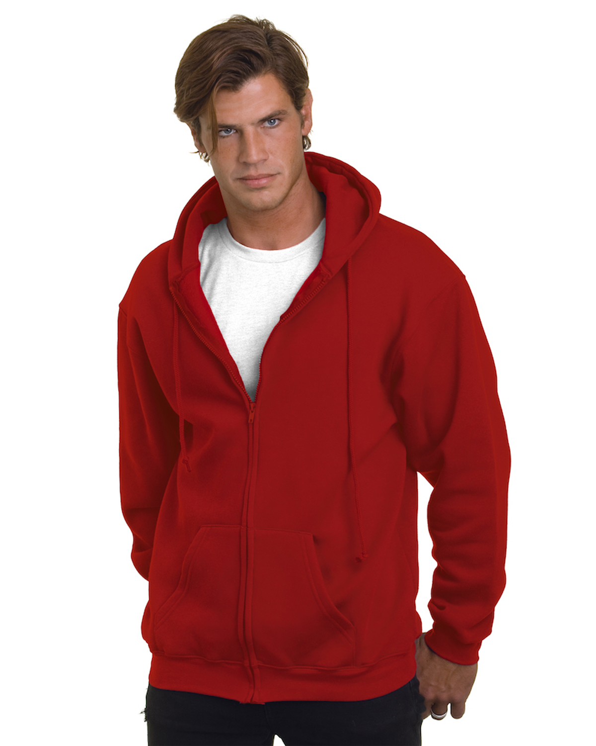 BA900 Bayside Adult 9.5oz., 80% cotton/20% polyester Full-Zip Hooded Sweatshirt