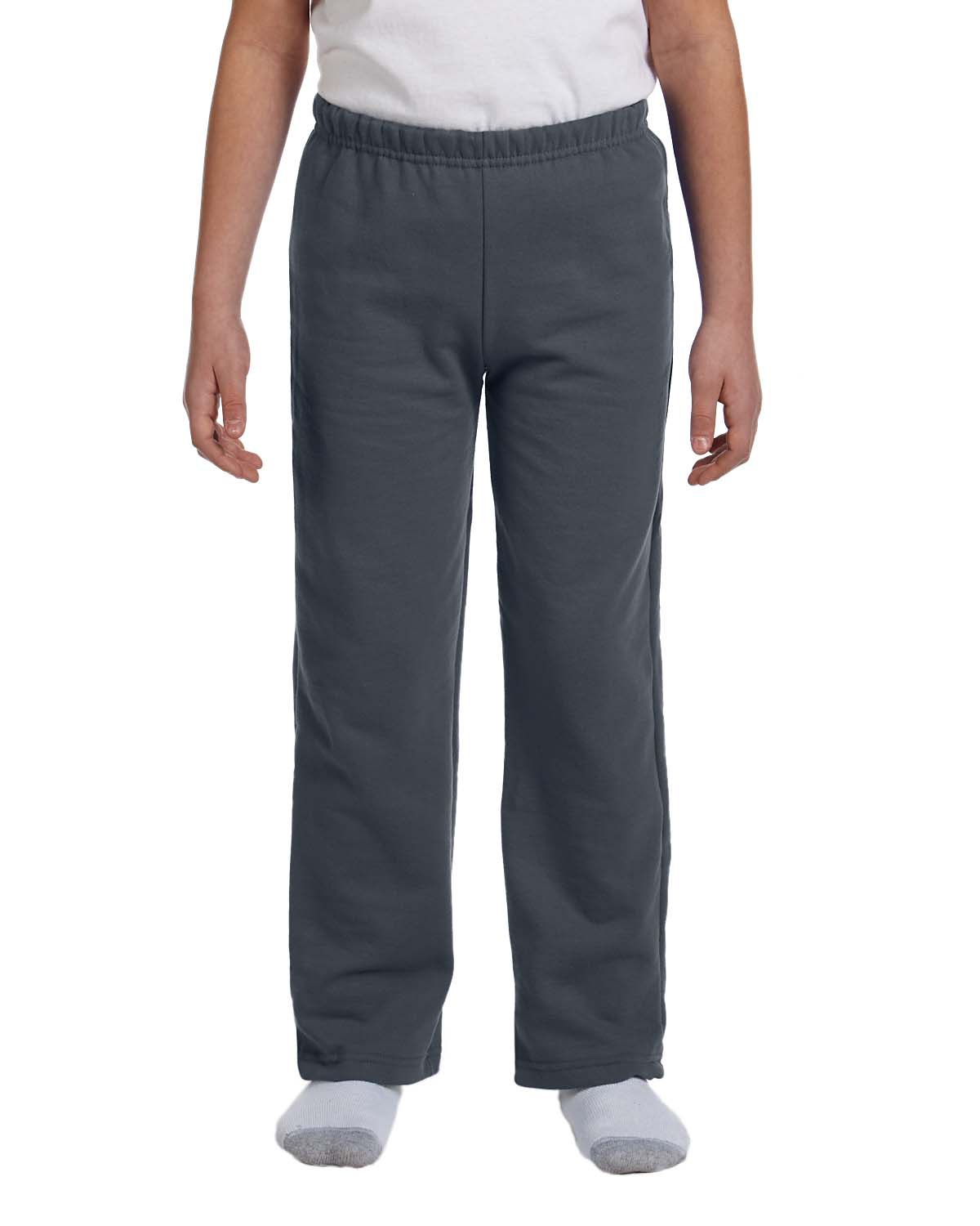 G184B Gildan Youth Heavy Blend™ 8 oz., 50/50 Open-Bottom Sweatpants