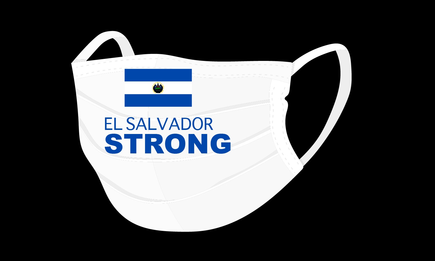 6821 El Salvadore Strong & Flag Washable & reusable Face Covering Mask.  