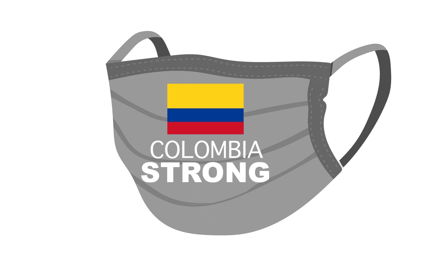6821 Colombia Strong & Flag Washable & reusable Face Covering Mask.  