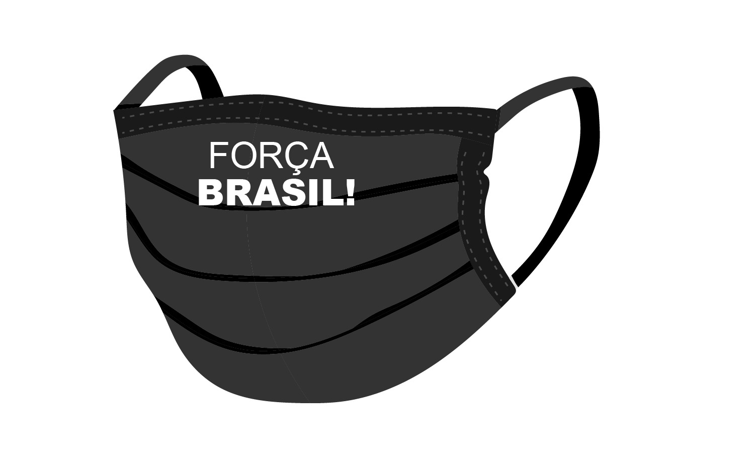 6821 Forca Brasil Washable & reusable Face Covering Mask.  