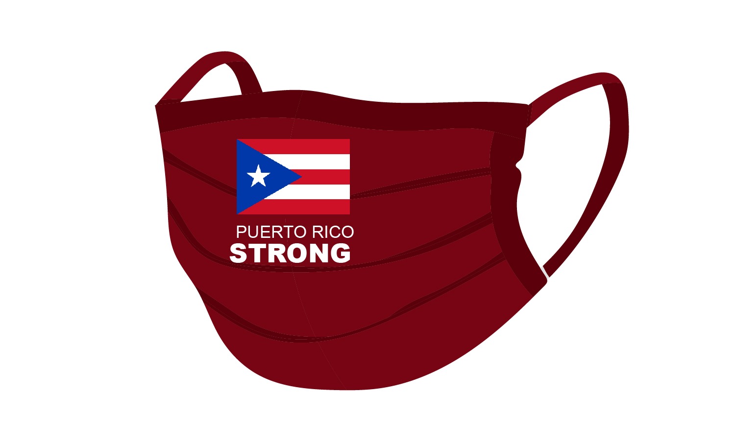 6821 PUERTO RICO STRONG & FLAG WASHABLE & REUSABLE FACE COVERING MASK.