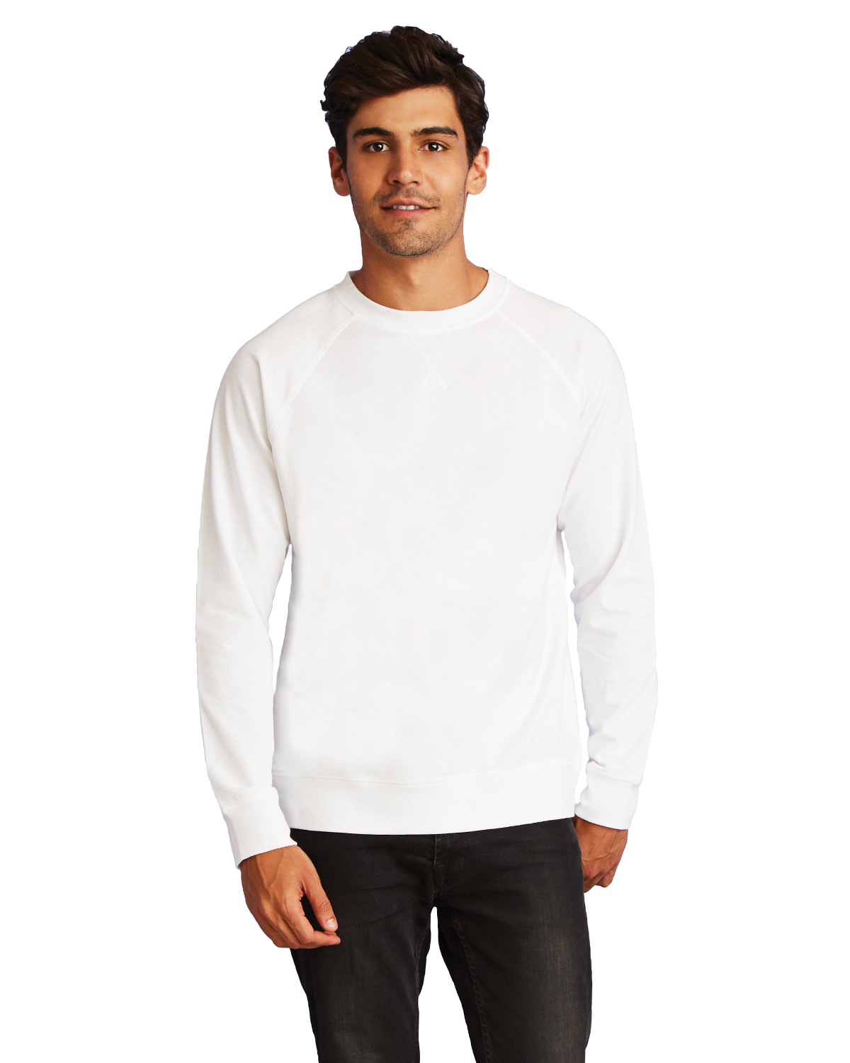 N9000 Next Level Unisex French Terry Raglan Crew