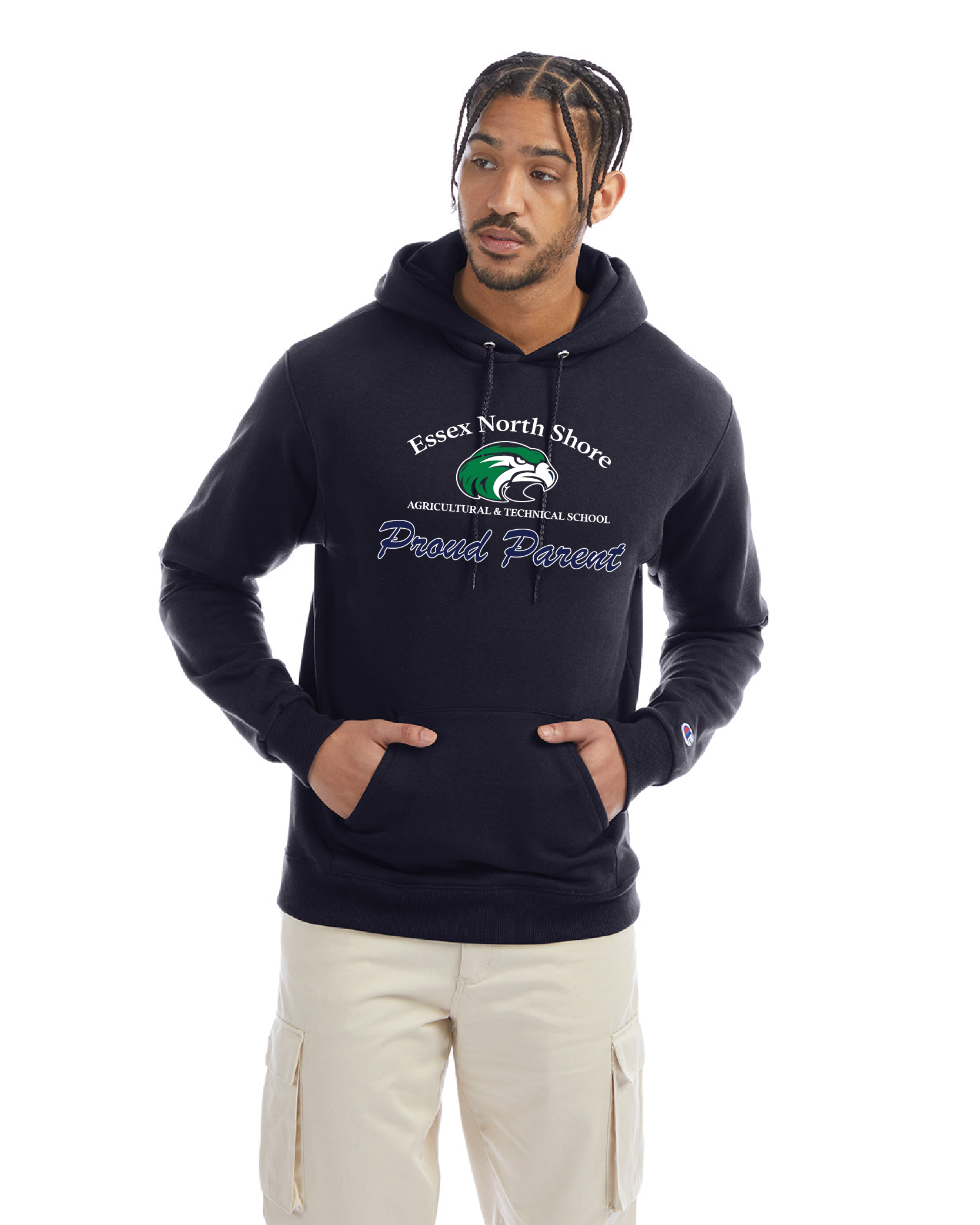 Essex North Shore PTO Proud Parent Adult Powerblend® Pullover Hooded Sweatshirt 