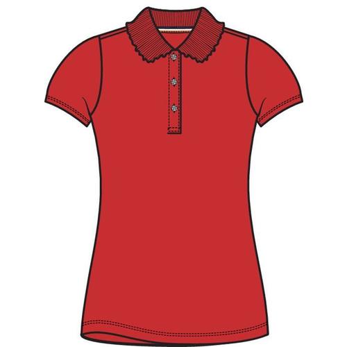 French Toast Girl SS POLO RHNSTN BTN