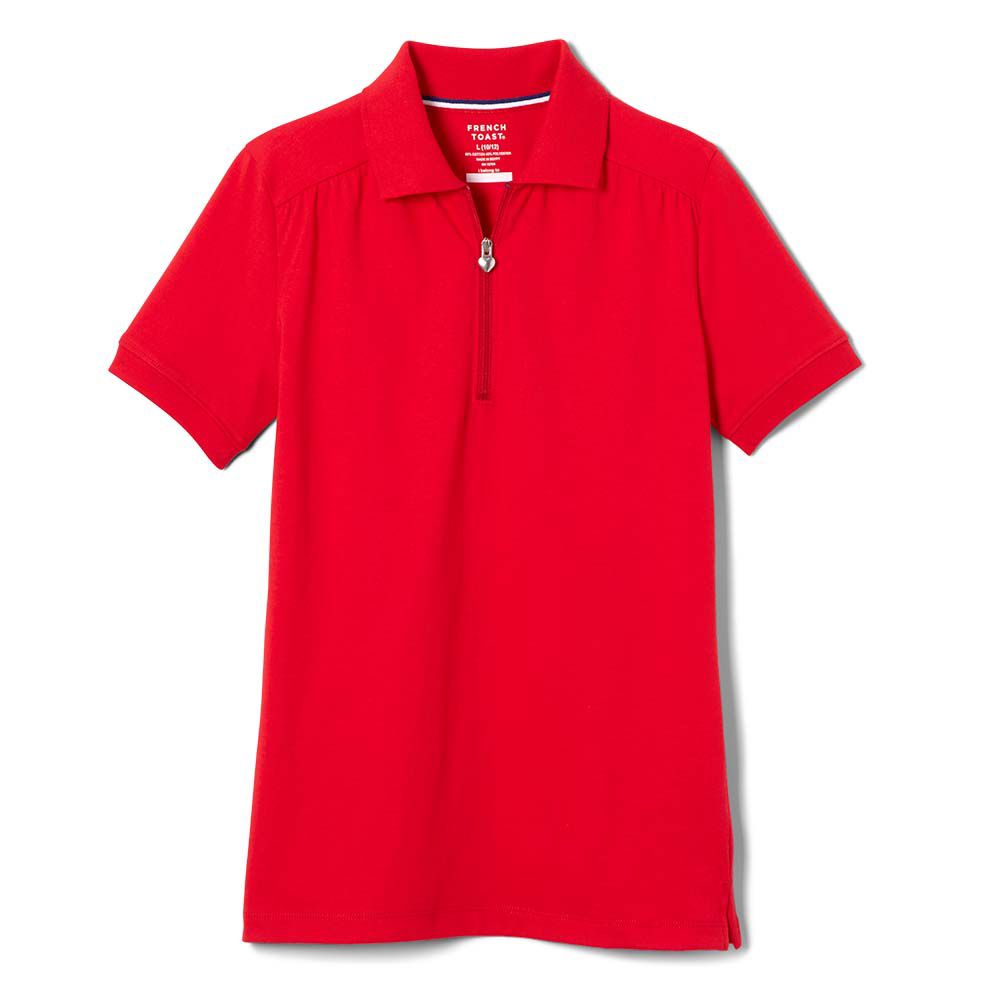 French Toast Girl SS ZIPPER PLACKET POLO