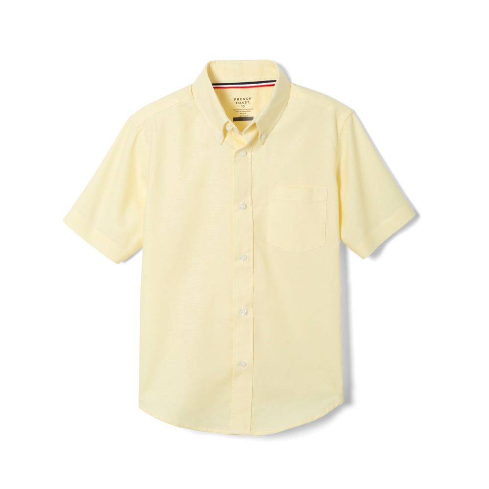 Boys Short Sleeve Stretch Oxford Shirt