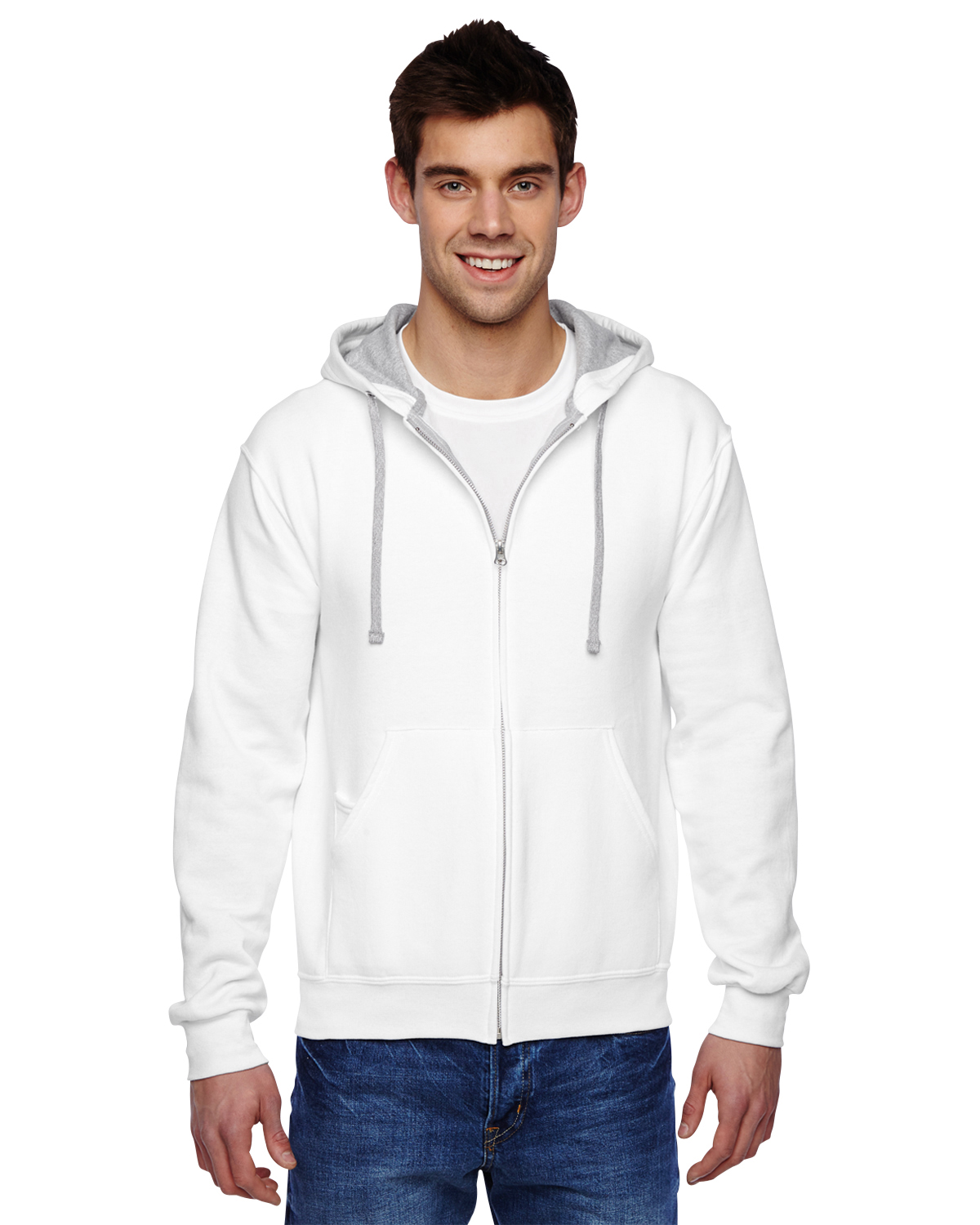 SF73R Fruit of the Loom Adult 7.2 oz. SofSpunÂ® Full-Zip Hooded Sweatshirt