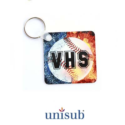 U4107 - Unisub Sublimation Blank Aluminum Key Tag - 2.25\" x 2.25\" - Square