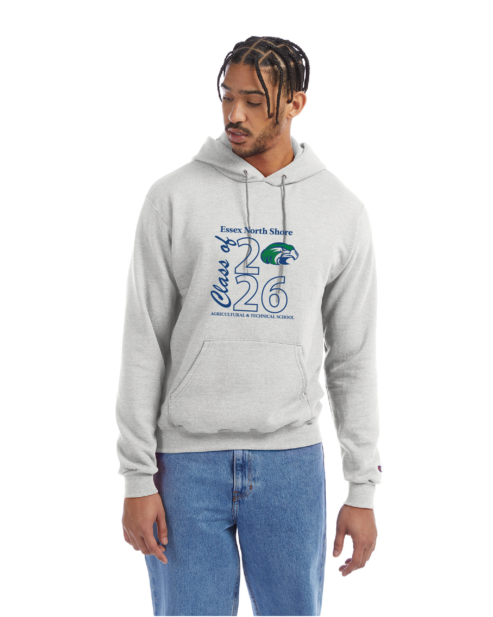 Essex North Shore PTO CLASS OF 2026 Adult Powerblend® Pullover Hooded Sweatshirt.