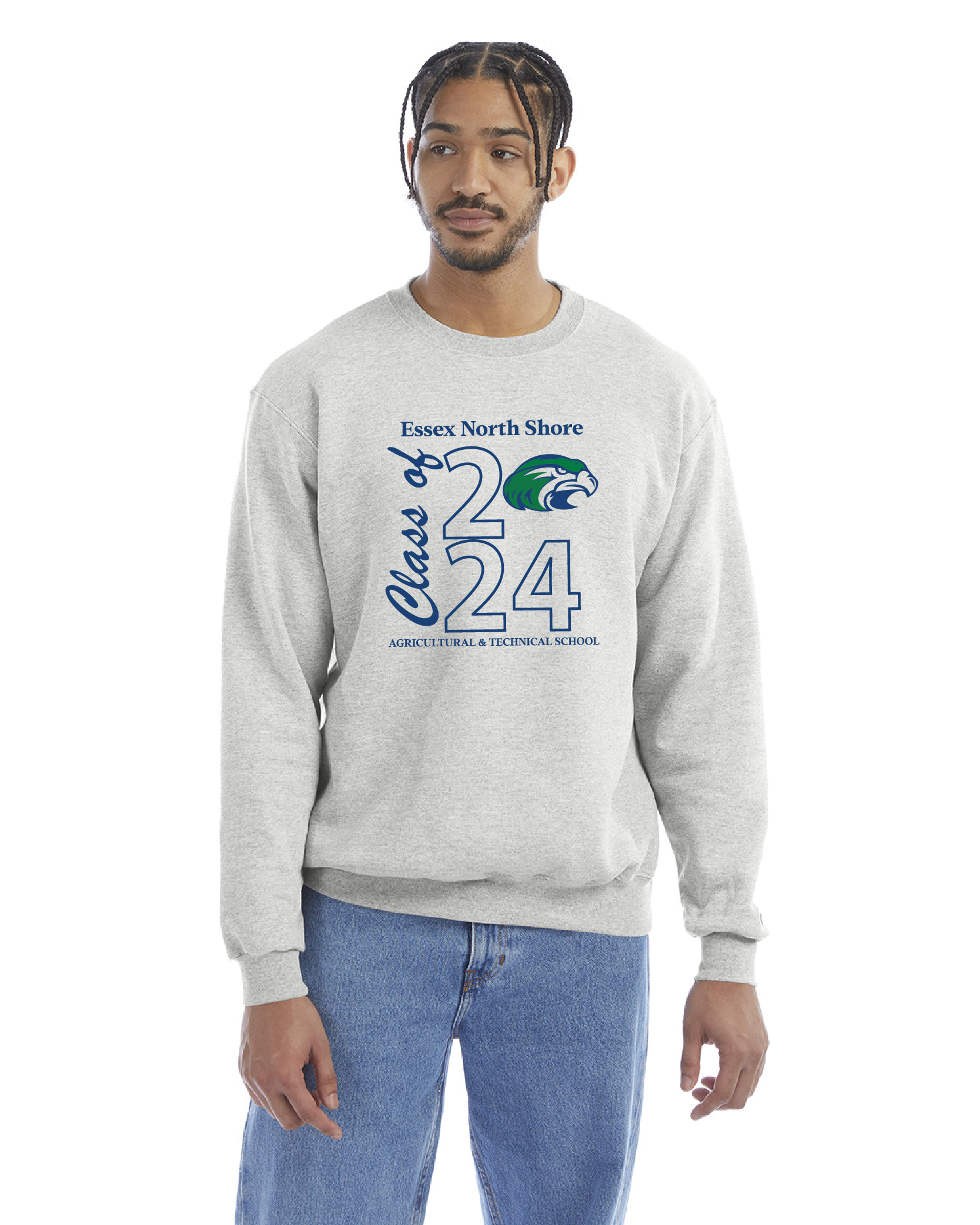 Essex North Shore PTO CLASS OF 2024 Adult Powerblend® Pullover Hooded Sweatshirt.