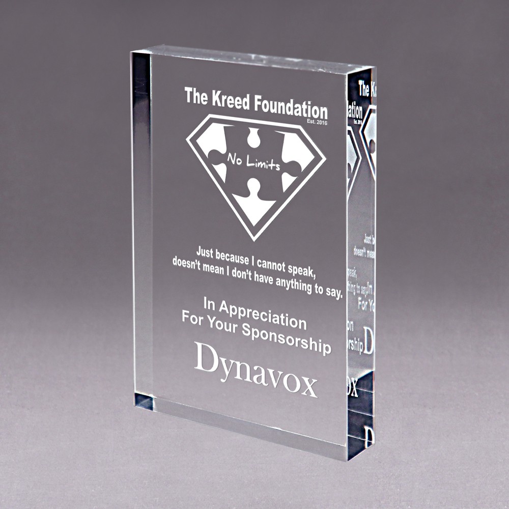 Clear Acrylic Block Award