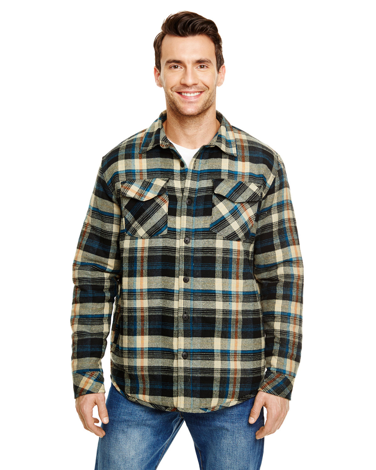 [AB] Burnside Adult Quilted Flannel Jacket