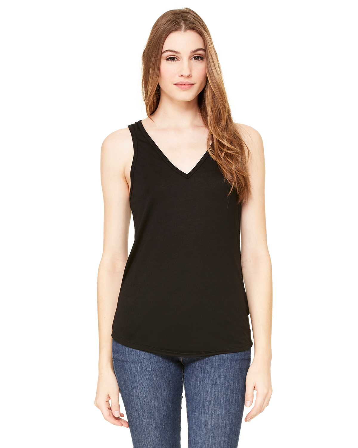 Bella + Canvas Ladies\' Flowy V-Neck Tank