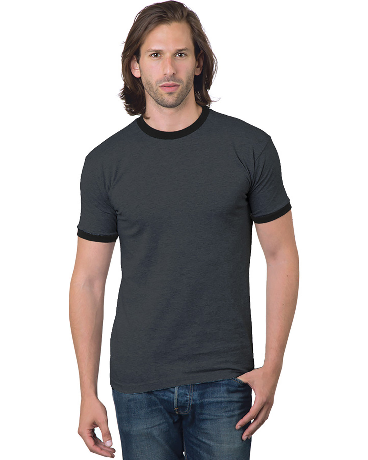 [AB] Bayside Unisex USA Made Ringer T-Shirt