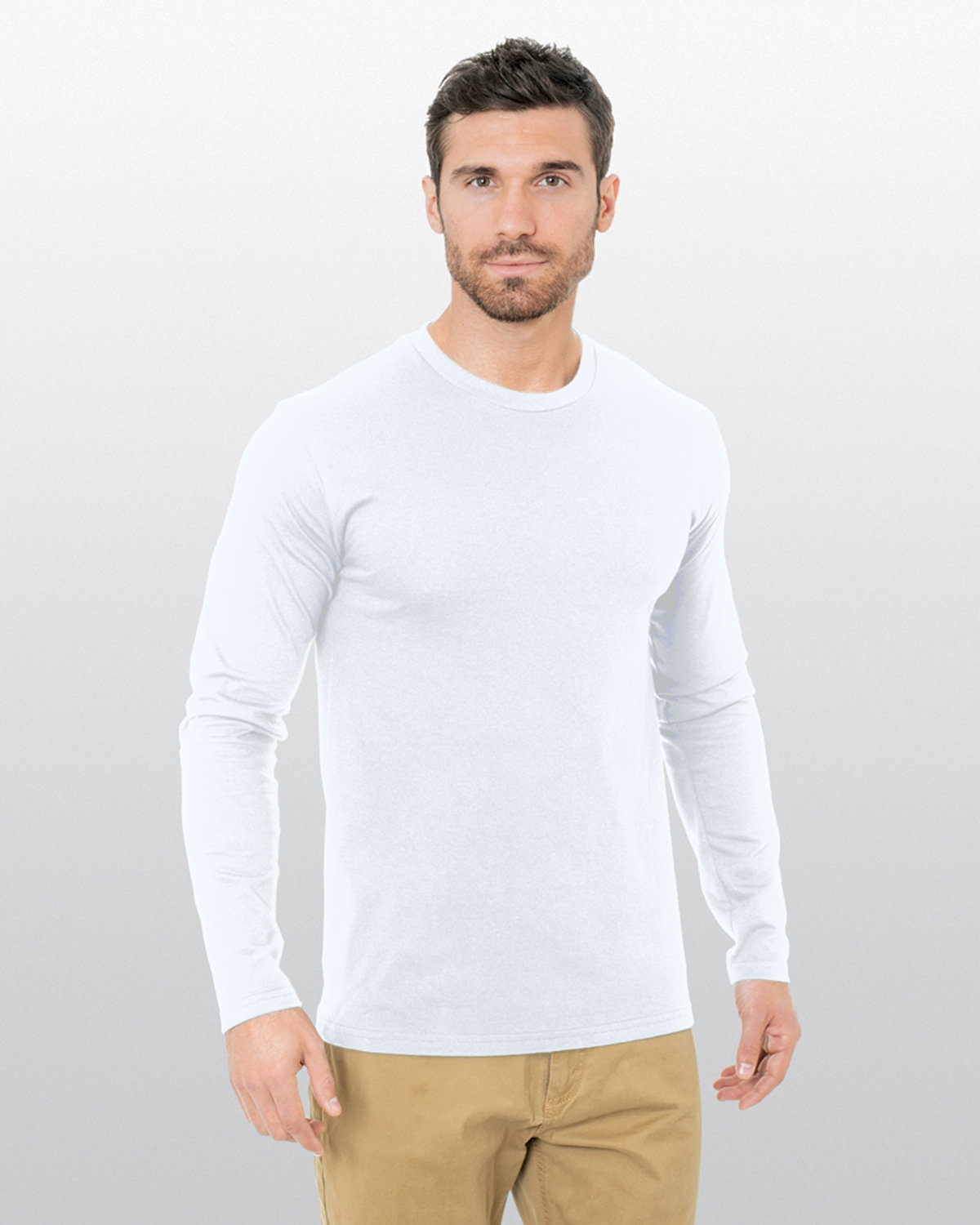 [AB] Bayside Unisex Fine Jersey Long-Sleeve Crew T-Shirt