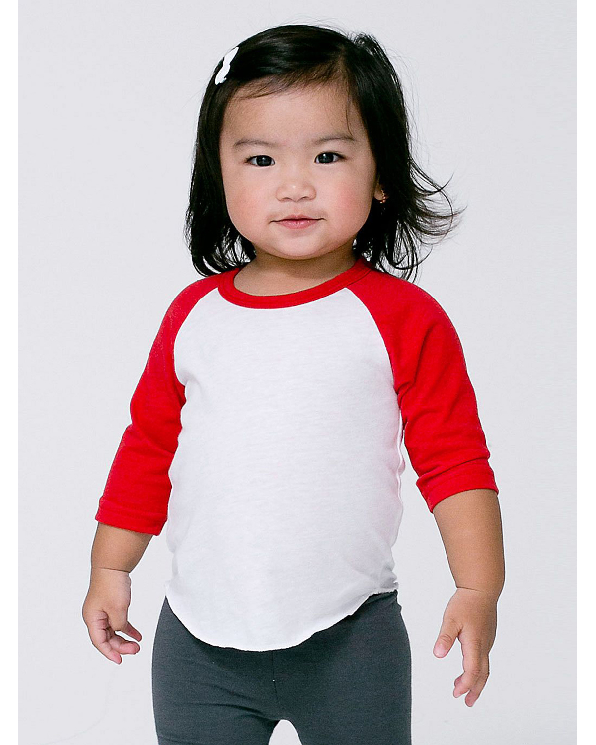 BB053W American Apparel Infant Poly-Cotton 3/4-Sleeve T-Shirt