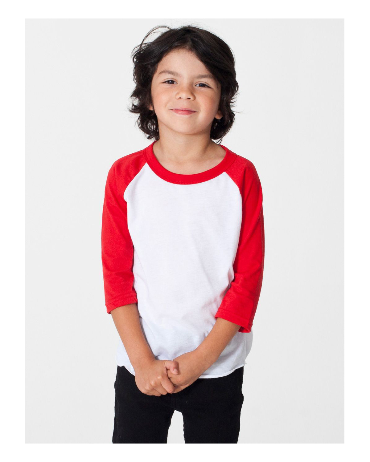 BB153W American Apparel Toddler Poly-Cotton 3/4-Sleeve T-Shirt