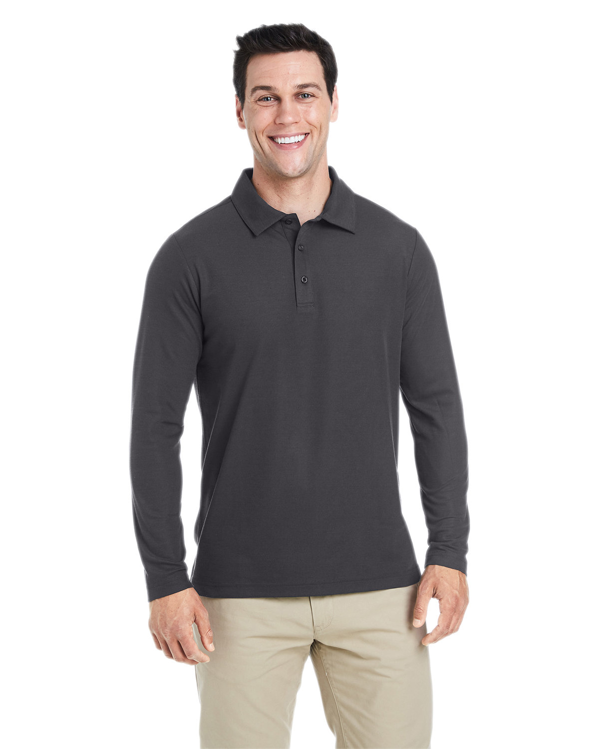 Core 365 Men\'s Fusion ChromaSoftâ„¢ Long-Sleeve Pique Polo