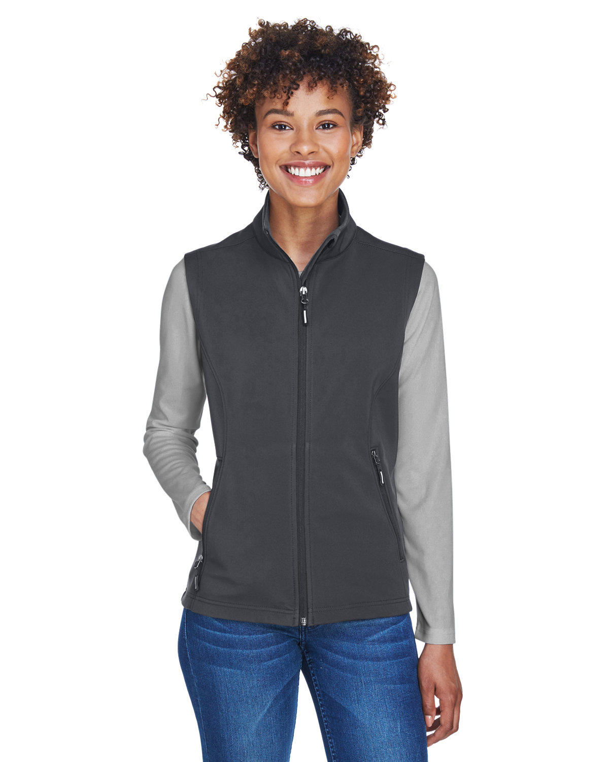 [AB] CORE365 Ladies' Cruise Two-Layer Fleece Bonded Soft Shell Vest