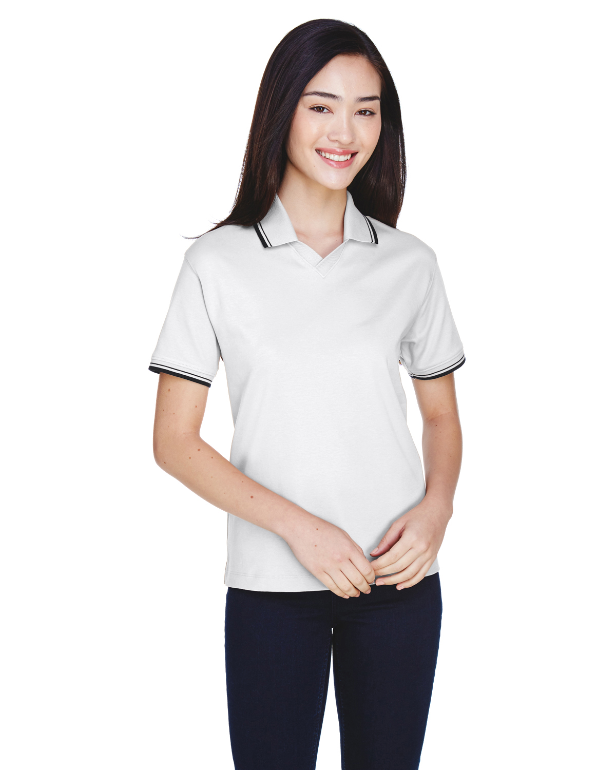 David Nieper Girls Falcon Royal/White Polo Shirt - Schoolwear