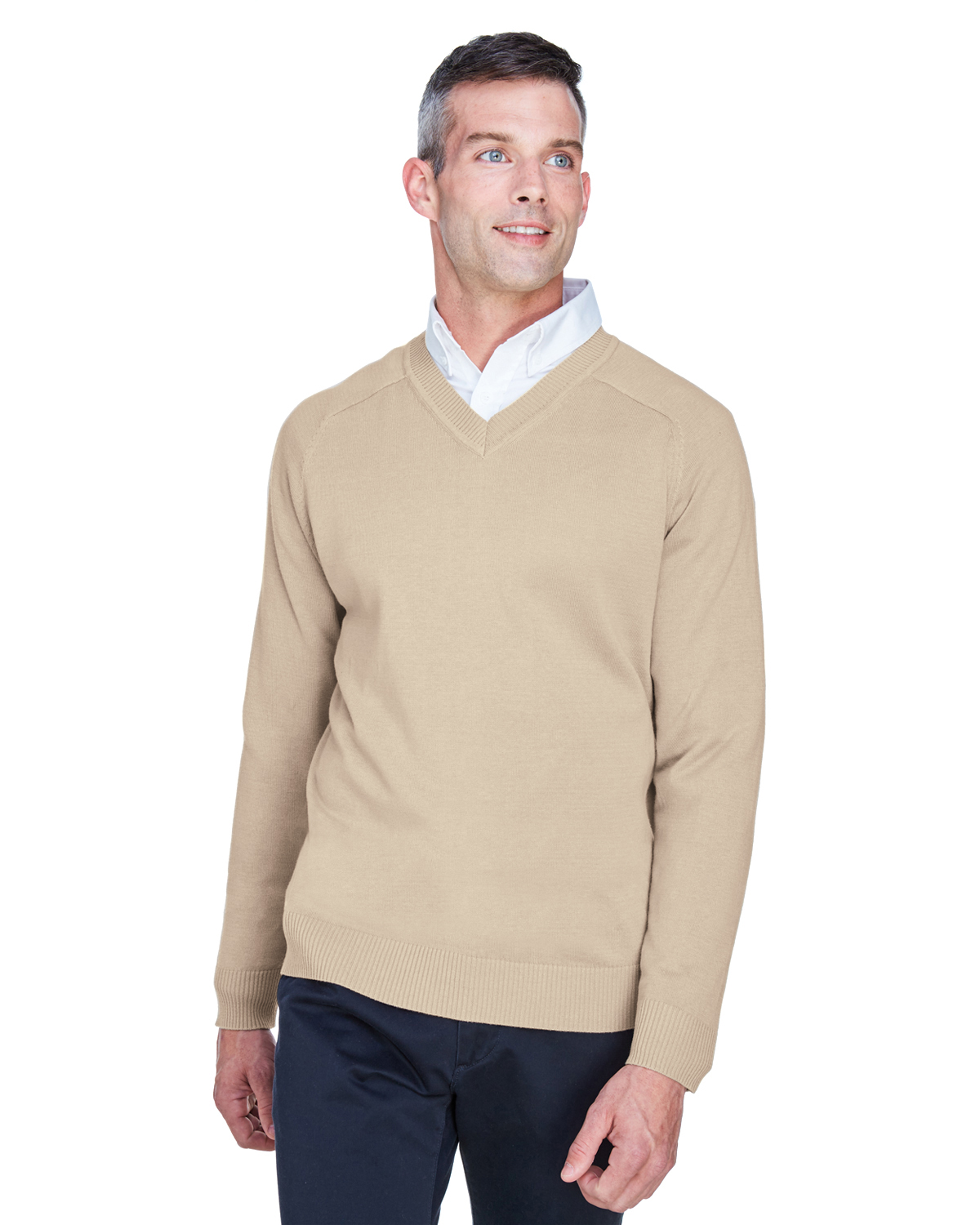 D475 Devon & Jones Men\'s V-Neck Sweater