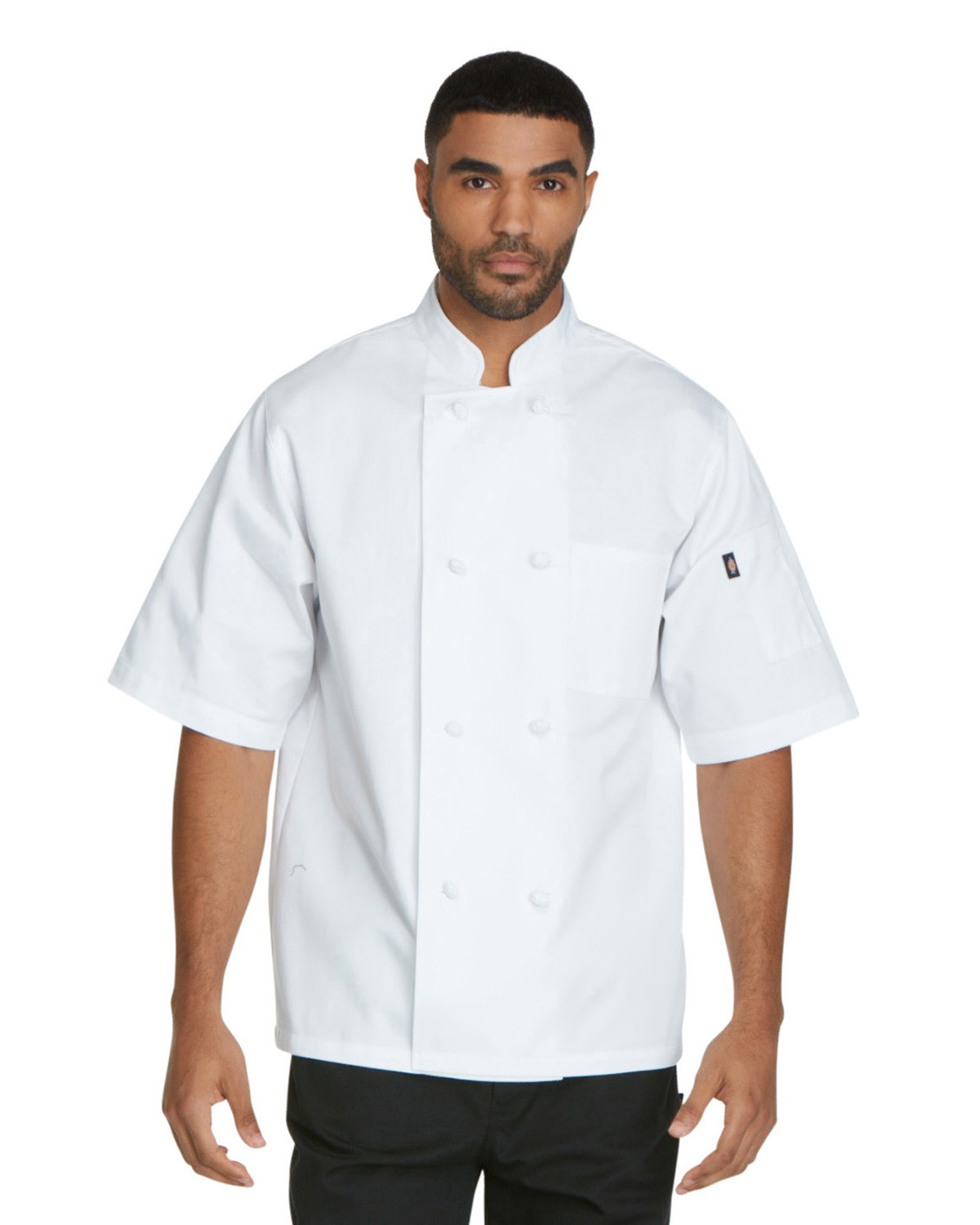 DC48 Dickies Chef Unisex Classic Knot Button Short Sleeve Chef Coat