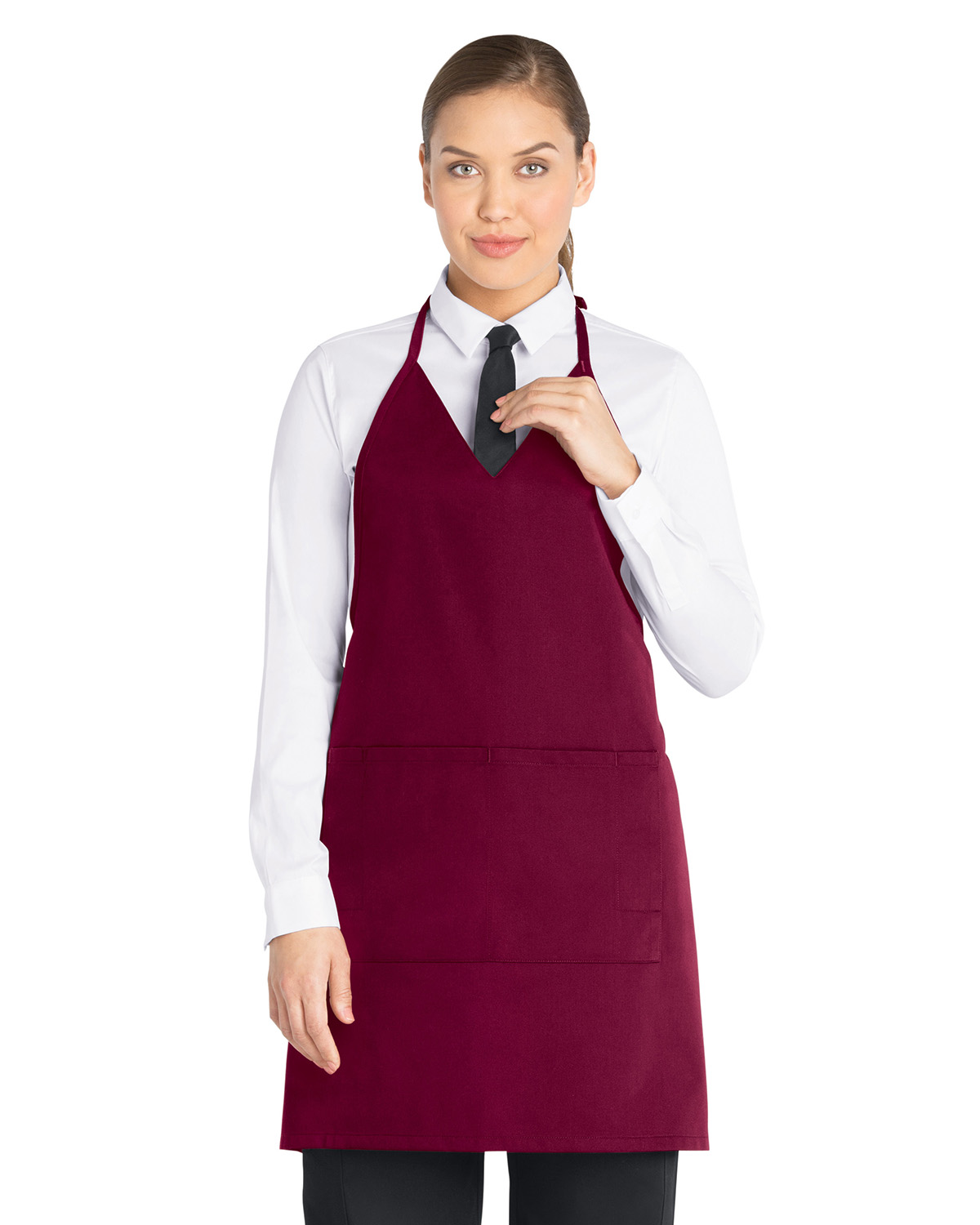 DC53 Dickies Chef V-Neck Tuxedo Apron with Snaps