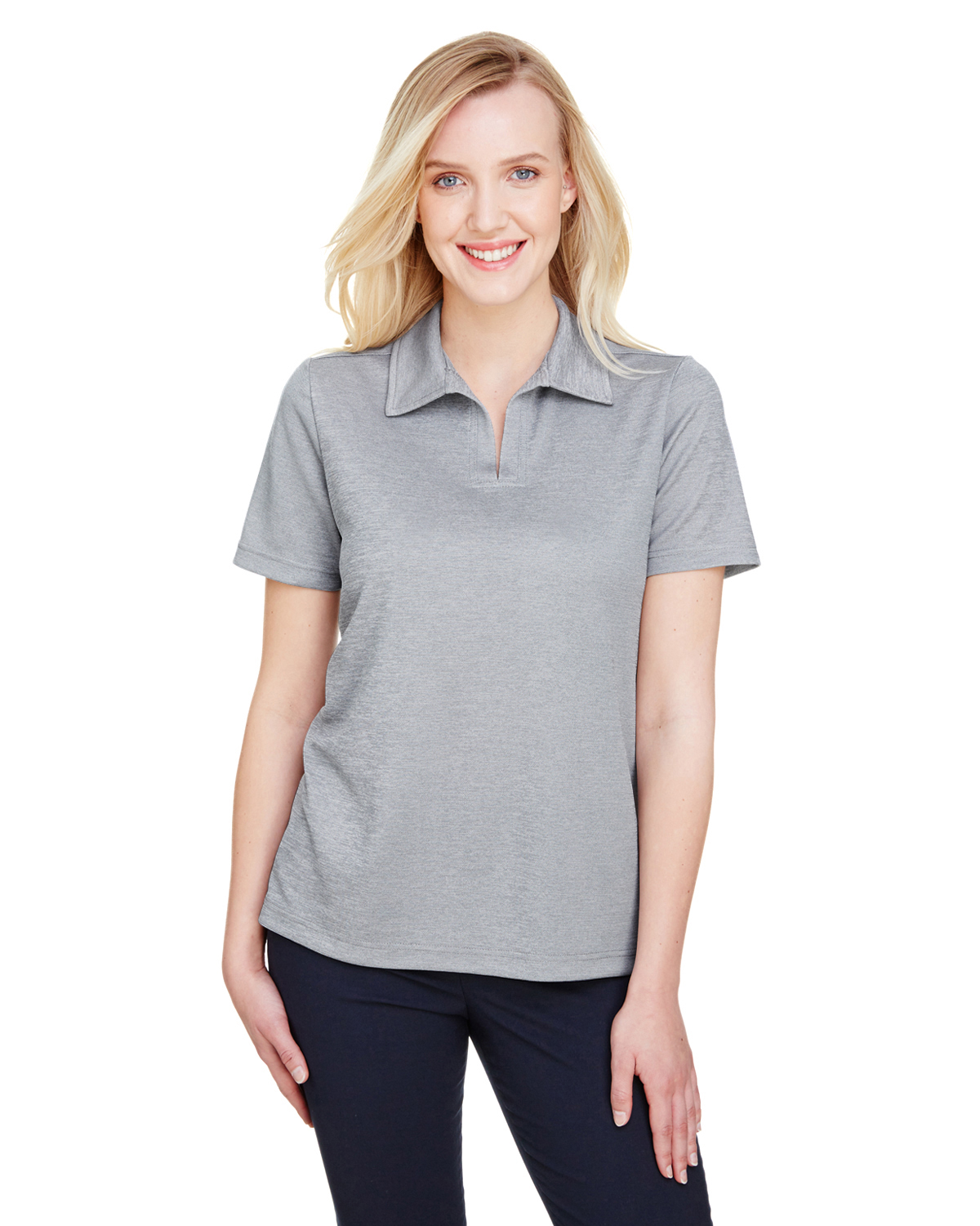 DG22W Devon & Jones CrownLux Performanceâ„¢ Ladies\' Address Melange Polo