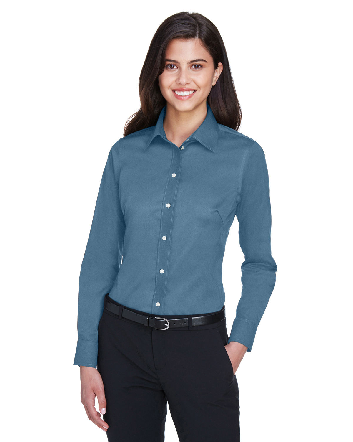 DG530W Devon & Jones Ladies\' Crown Woven Collection™ Solid Stretch Twill