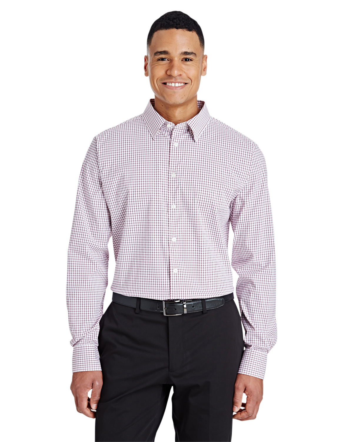 DG540 Devon & Jones CrownLux Performance™ Men\'s Micro Windowpane Shirt