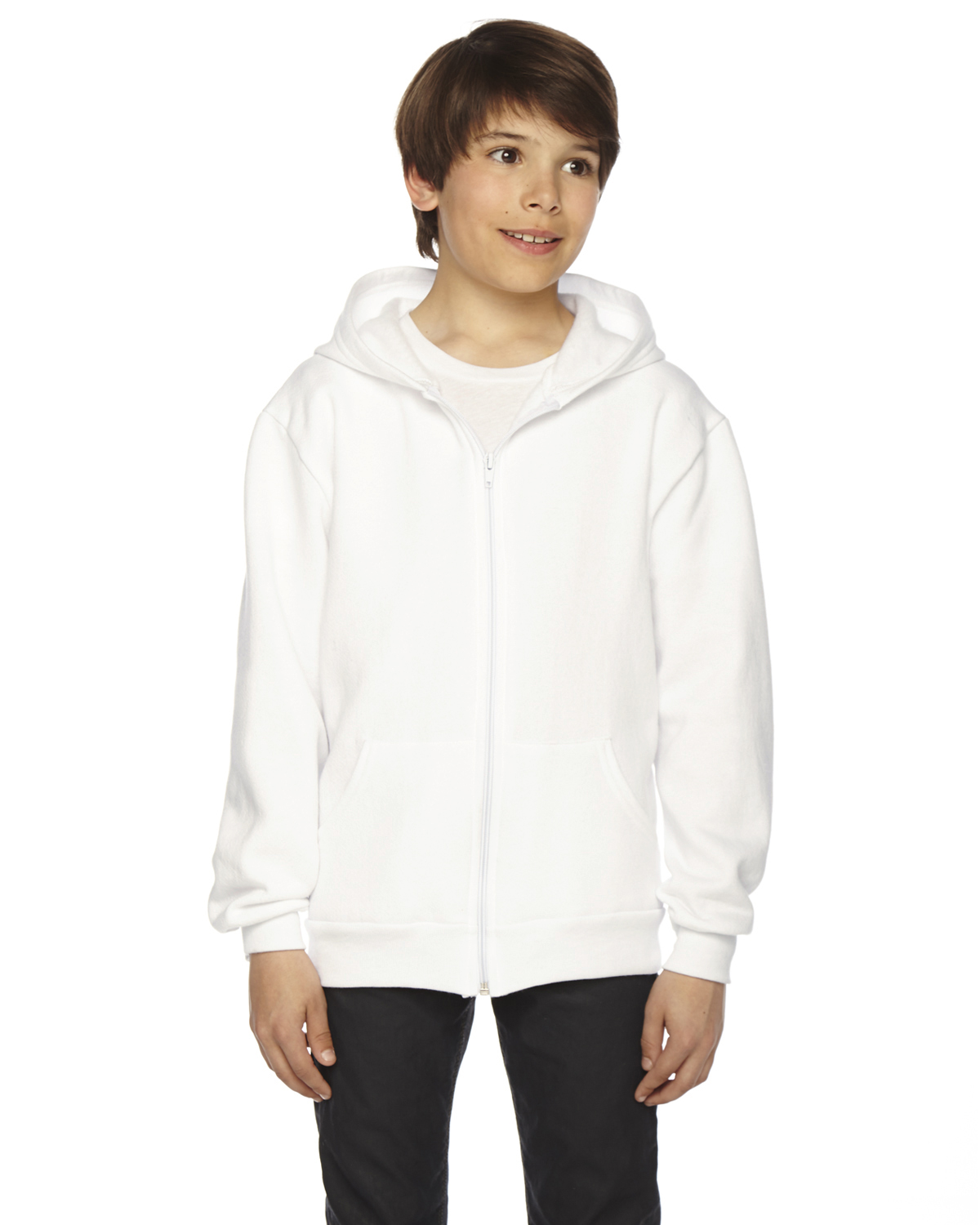 F297W American Apparel Youth Flex Fleece Zip Hoodie