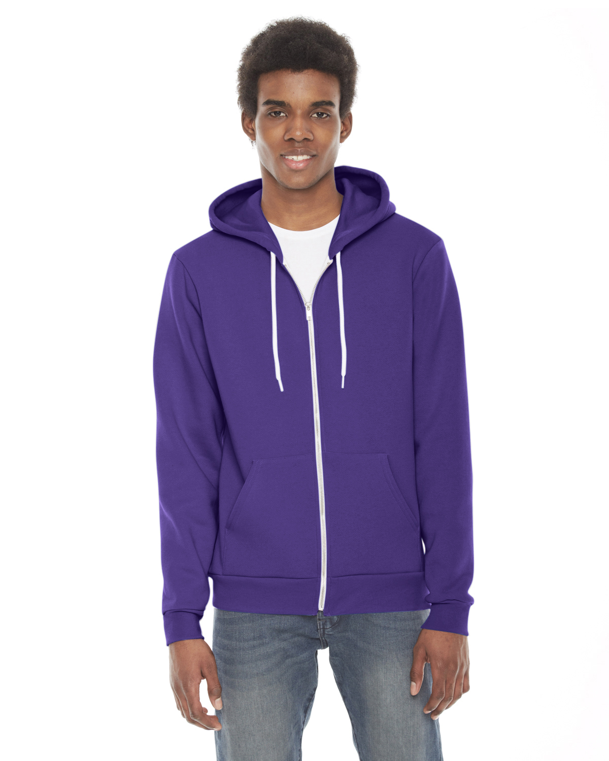 F497W American Apparel Unisex Flex Fleece Zip Hoodie