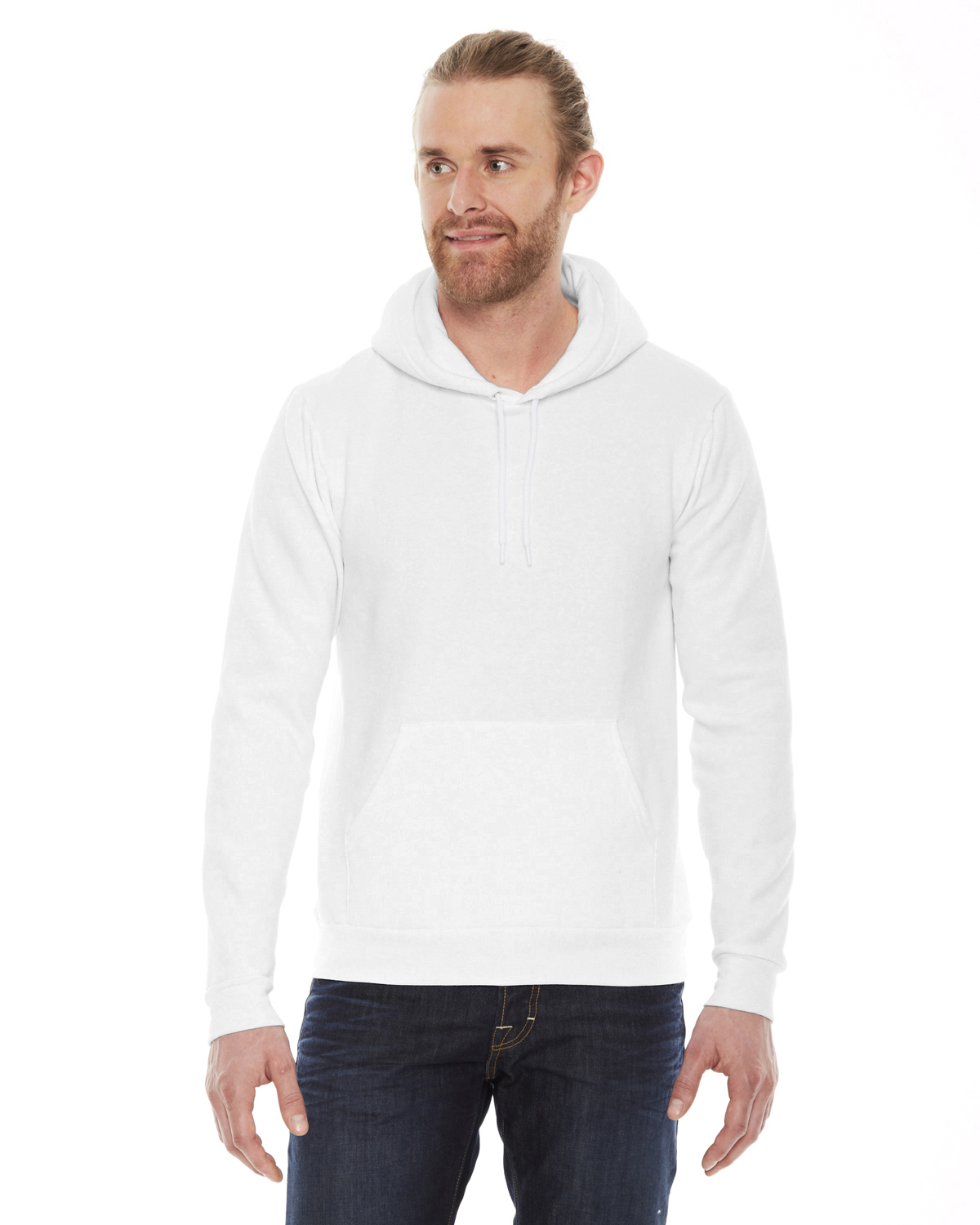 F498W American Apparel Unisex Flex Fleece Drop Shoulder Pullover Hoodie